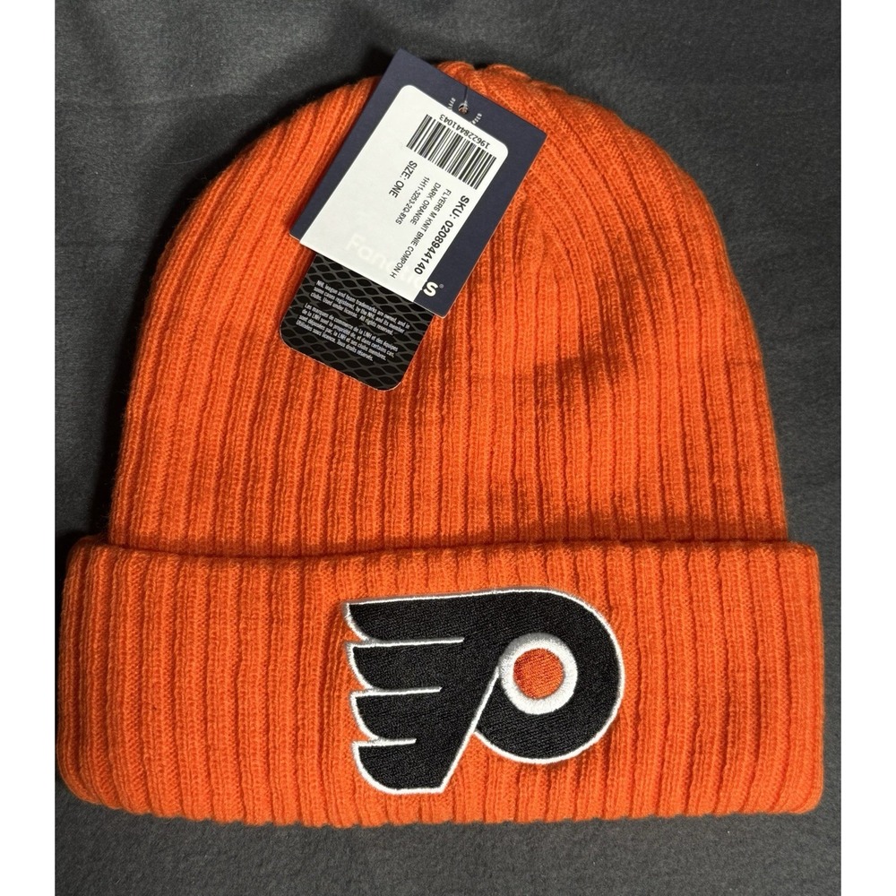 Fanatics Hockey Philadelphia Flyers‎ NHL Cuffed Knit Beanie Orange Stocking Hat